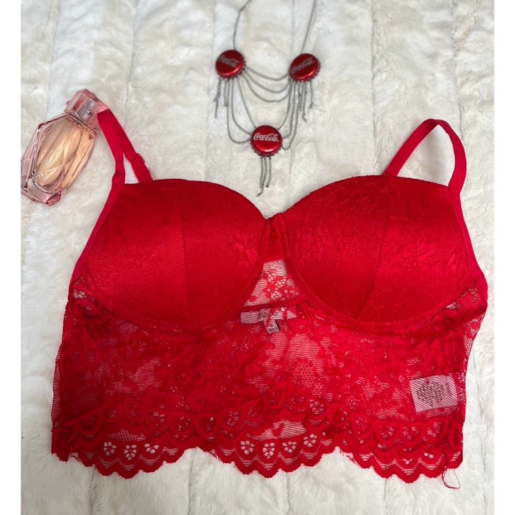 3 Red Bralettes